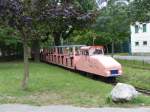 Liliputbahn im Wiener Prater, gezogen von einer 1964 für den Donaupark gebauten Diesellok.