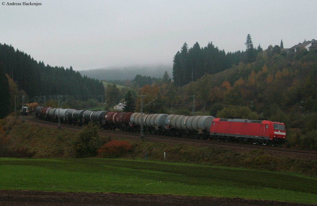  185 153-4 mit dem CS 61761 (Karlsruhe Knielingen-Schwenningen) �berholt