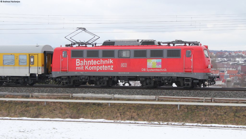 110 169-0 mit dem Mess ST 92108 (Horb-Bblingen) bei Eutingen 20.2.13