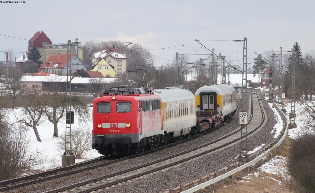 110 169-0 mit dem ST 92109 (Bblingen-Horb) bei Eutingen 20.2.13