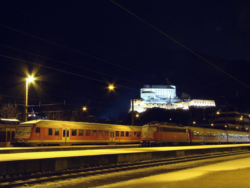 110292-0 and a control car in Kufstein.02.01.2010 (automatically translated, Powered