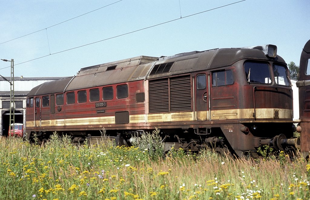 120 020 Altenburg 30.07.91 - Bahnbilder.de