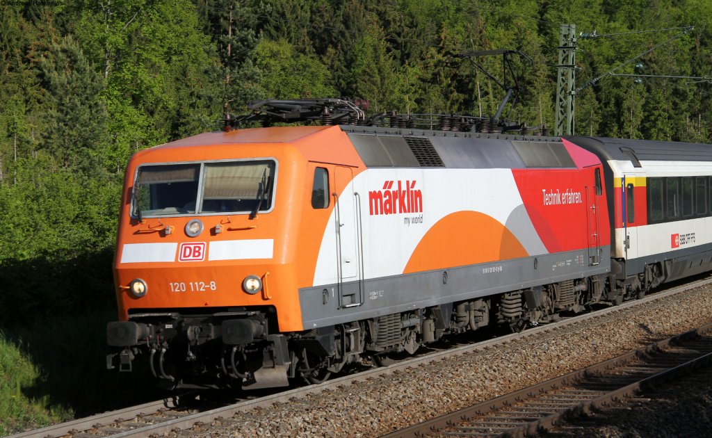 120 112-8  Mrklin My World  mit dem IC 182 (Zrich HB-Frankfurt(Main) Hbf) bei Hattingen 17.5.12 