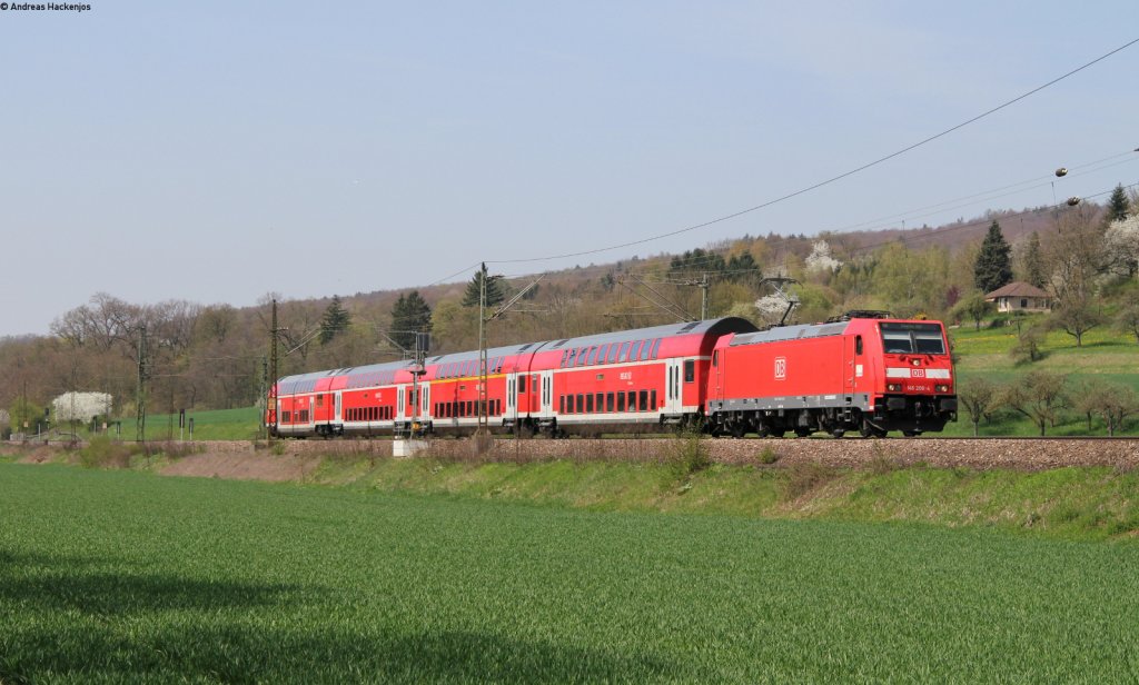 146 208-4 mit dem IRE 4247 (Stuttgart Hbf-Lindau Hbf) bei Ebersbach 24.4.13