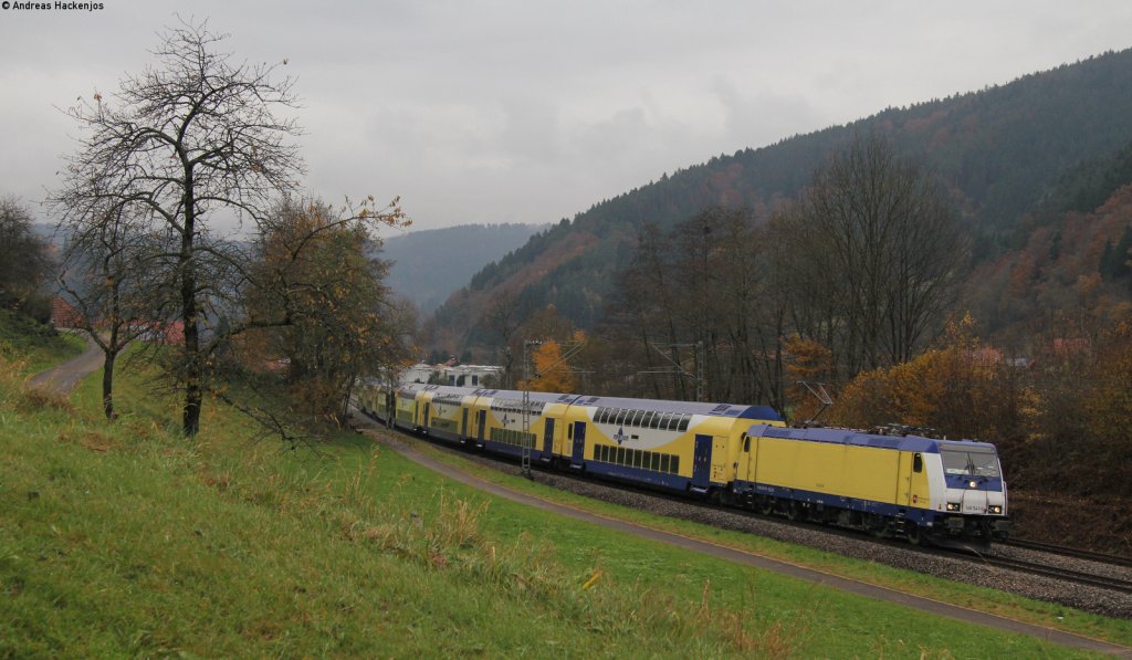 146 541-8 mit dem DbZ-D 92860 (Karlsruhe Hbf-Villinge(Schwarzw) bei Gutach bei 12.11.12