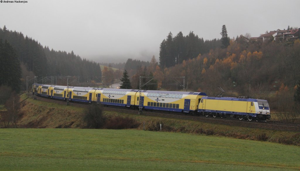 146 541-8 mit dem DbZ-D 92860 (Karlsruhe Hbf-Villinge(Schwarzw) bei St.Georgen 12.11.12