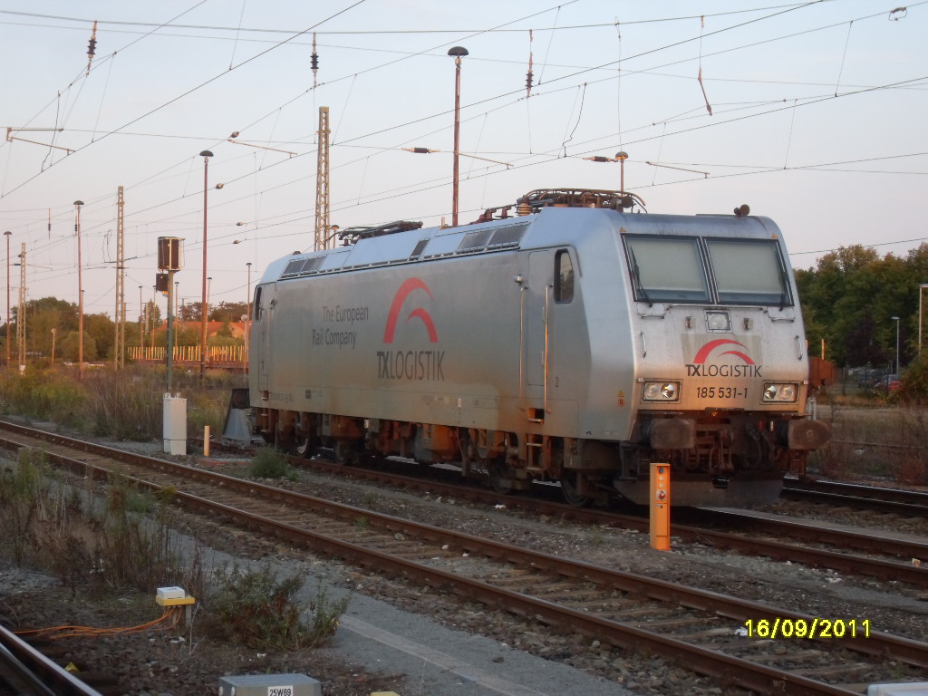 185 531 der TXL stand am 16.09.2011 in Stendal.