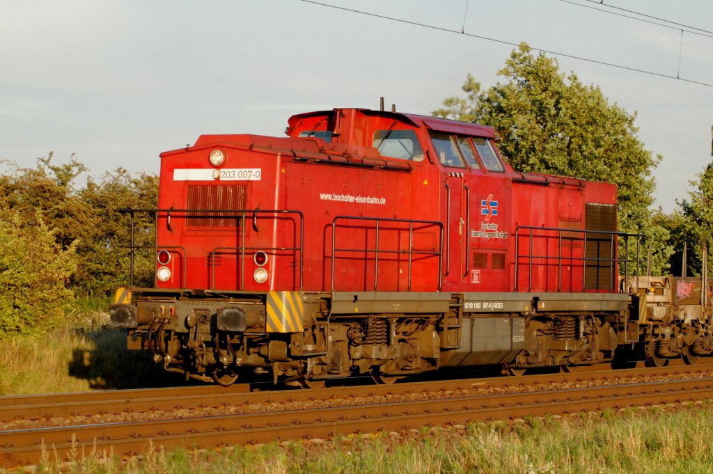 203 007-0 Bocholter Eisenbahn am 13.09.2011 bei Woltorf