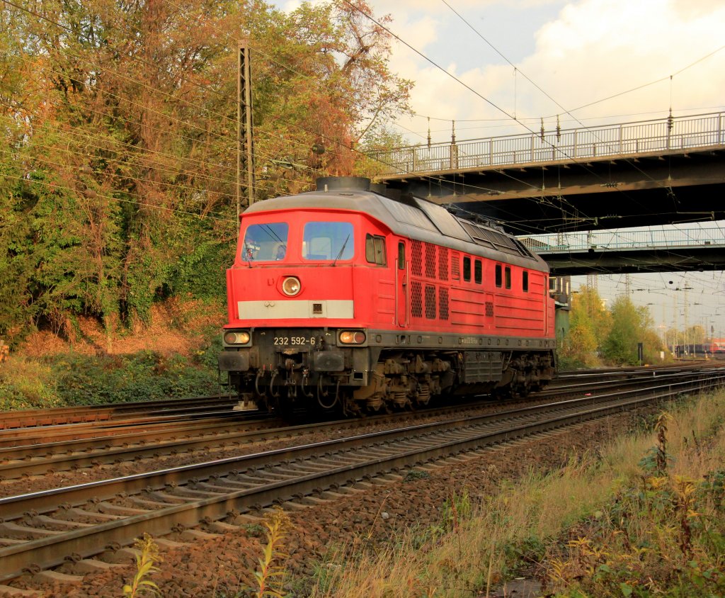 232 592-6 Ludmilla als Lz am 06.11.2012 in Oberhausen Osterfeld.