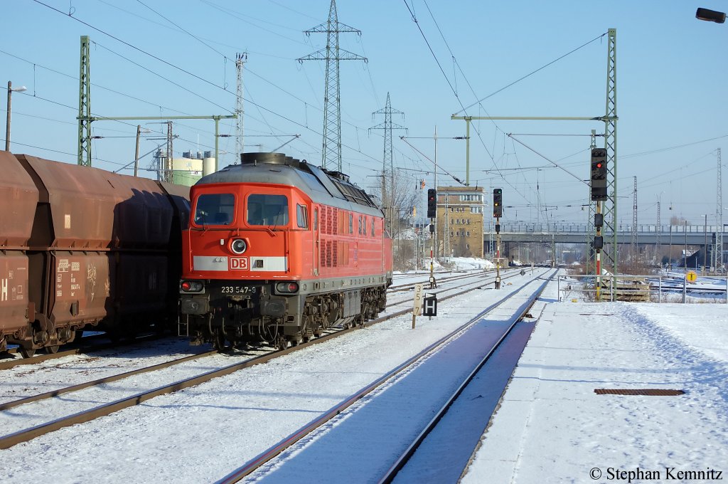 233 547-9 als Lz in Berlin Schnefeld Flughafen in Richtung Grnauer Kreuz. 05.01.2011