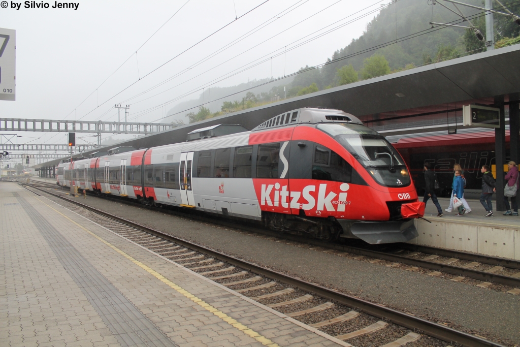 4024 089-7 ''Kitz Ski'' als S1 nach Schruns am 9.8.2013 in Feldkirch
