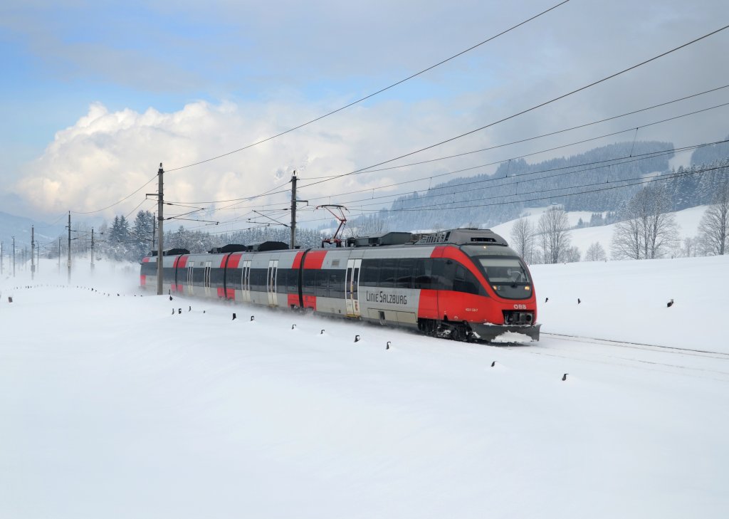 4024 126 nach Schwarzach-St. Veit am 16.02.2013 bei Fieberbrunn.