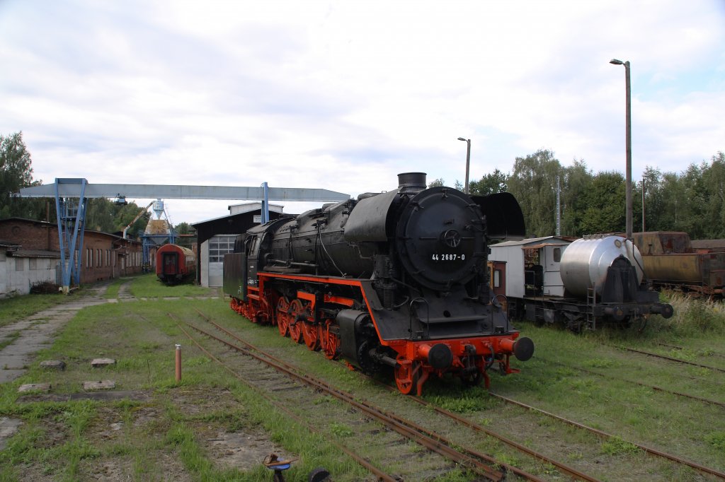 44 2687-0 am 04.09.2010 im ehemaligen BW Falkenberg oberer Bahnhof. Die Sammlung war dieses Jahr leider nur an diesem einem Wochenende zugnglich. 

