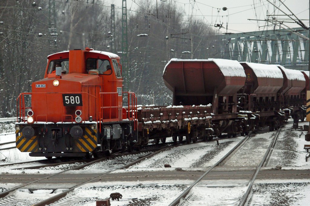 580 der RBH in Recklinghausen-S�d 4.1.2010 