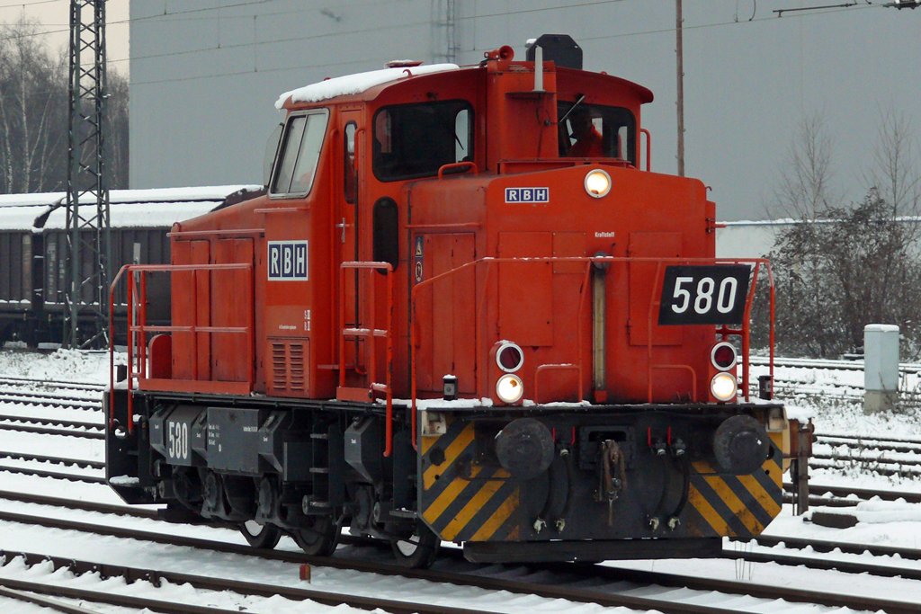 580 der RBH in Recklinghausen-S�d 4.1.2010 