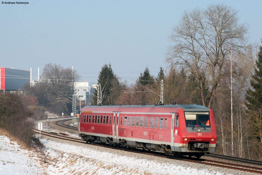 611 023-3 als RE 22311 (Rottweil-Neustadt(Schwarzw) bei Rottweil 30.1.11