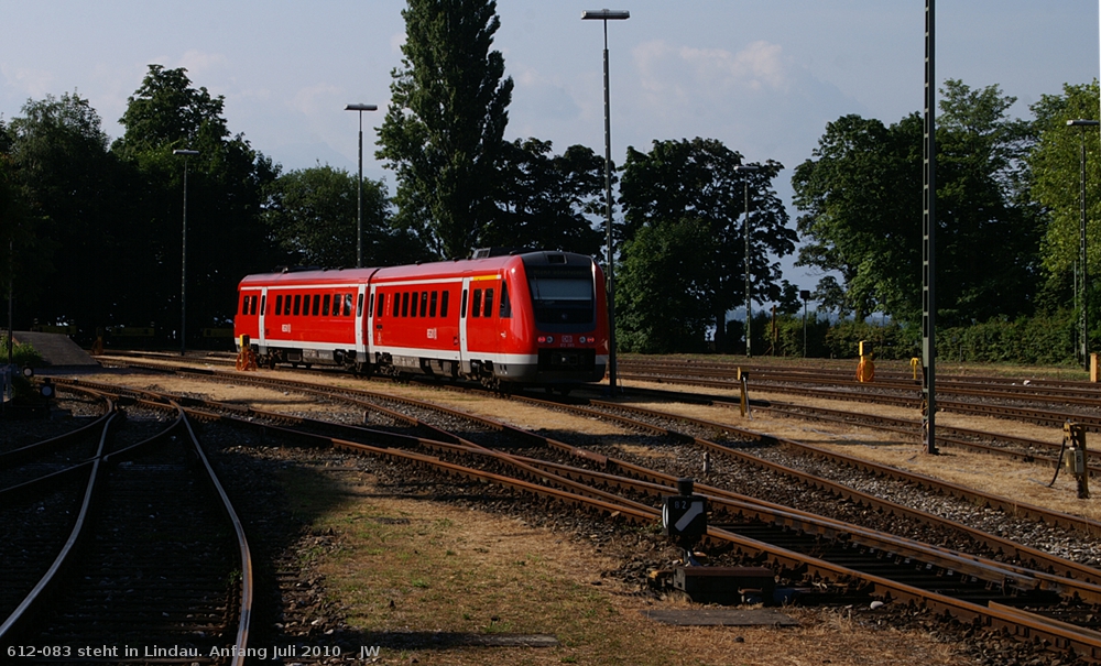 612-083 abgestellt in Lindau. Anfang Juli 2010 kHds
