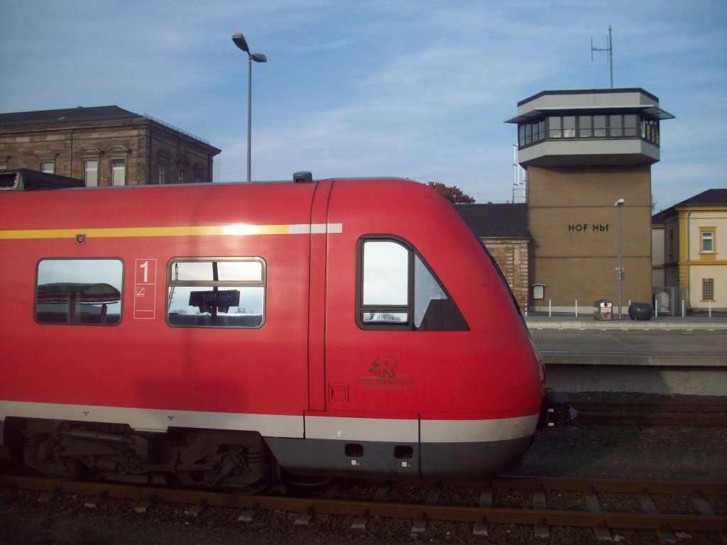 612-Triebwagen in Hof abgestellt.(31.10.09)  