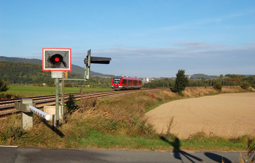 648 als RB 14207 Holzminden - Bad Harzburg, am 30.09.2013 kurz hinter Langelsheim