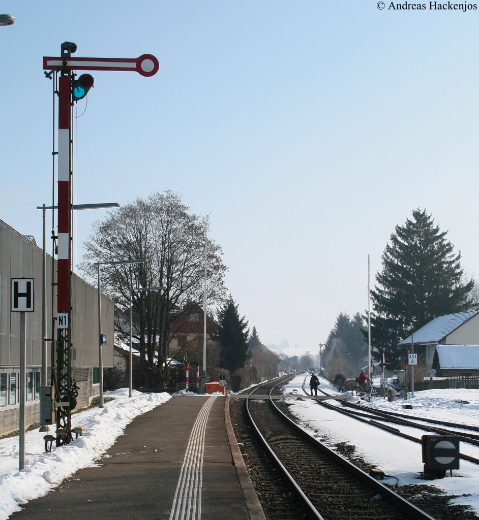 Ausfahrsignal N1 in Neunkirch 16.2.10  