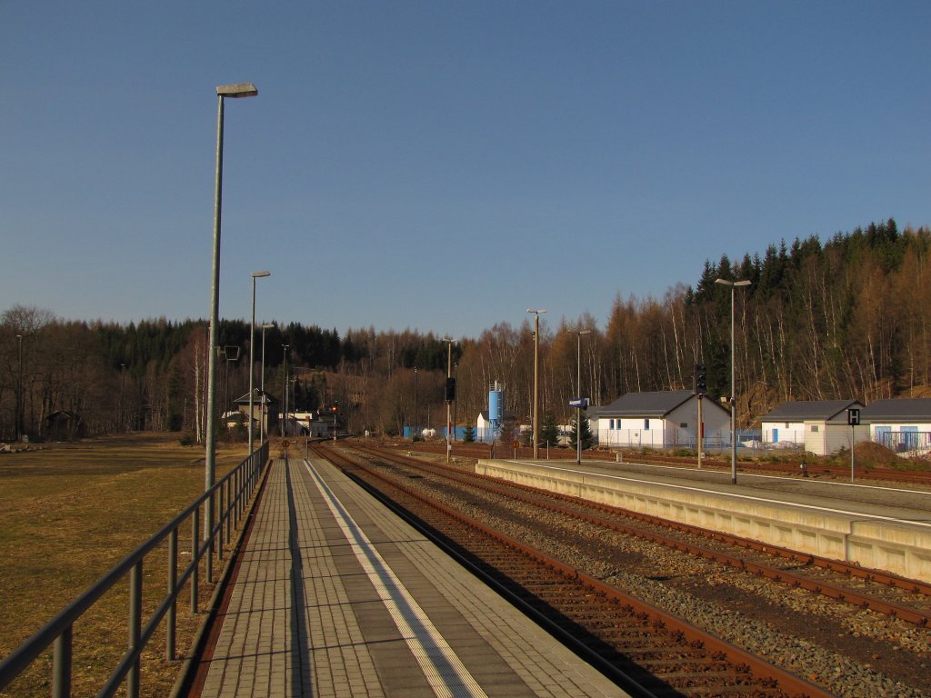 Bahnsteig 1 in Johanngeorgenstadt; 22.03.2011