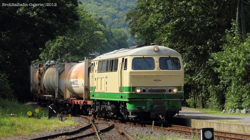 BEG D5 am Nachmittag des 15. August 2012 bei der Einfahrt mit dem GmP aus Brenk in Brohl Bf.