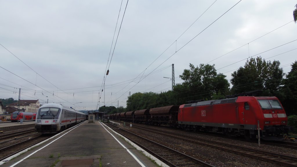 Blick ber den Tbinger Hbf, 11. Juli 2013
Gterzge sind hier relativ selten zu sehen.