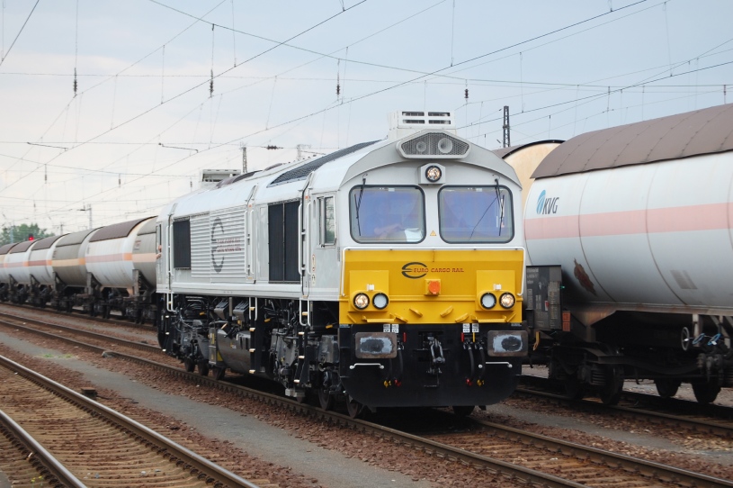 Claas 77 von ECR, geliehen an DB Schenker am 04.08.2010 in Grokorbetha