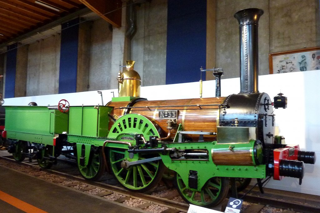 Dampflok Nr.33  Saint-Pierre  von 1844, Eisenbahnmuseum Mhlhausen (Mulhouse), Sept.2012