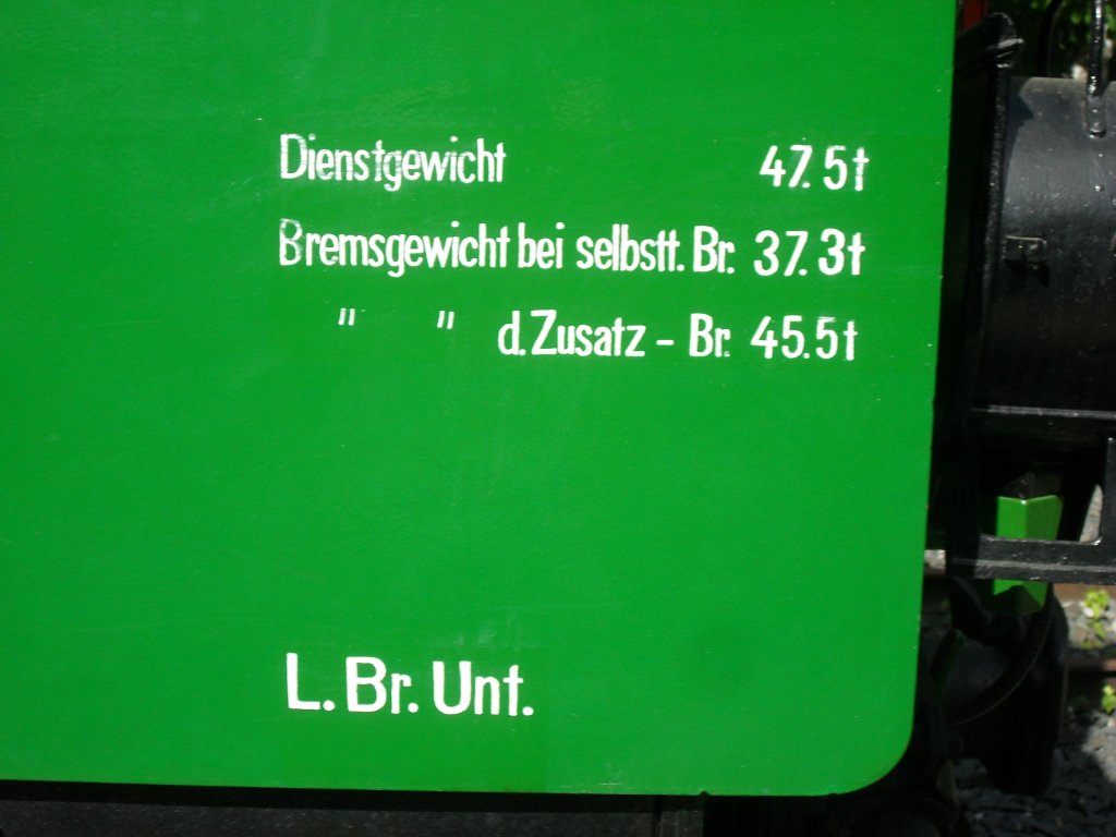 Daten der Lok 53 der Br�ltalbahn. 