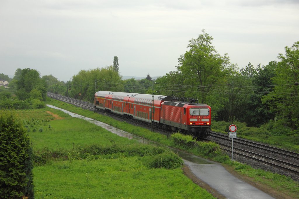 DB 143 647 als RB27 in Erpel am 18.5.2012 