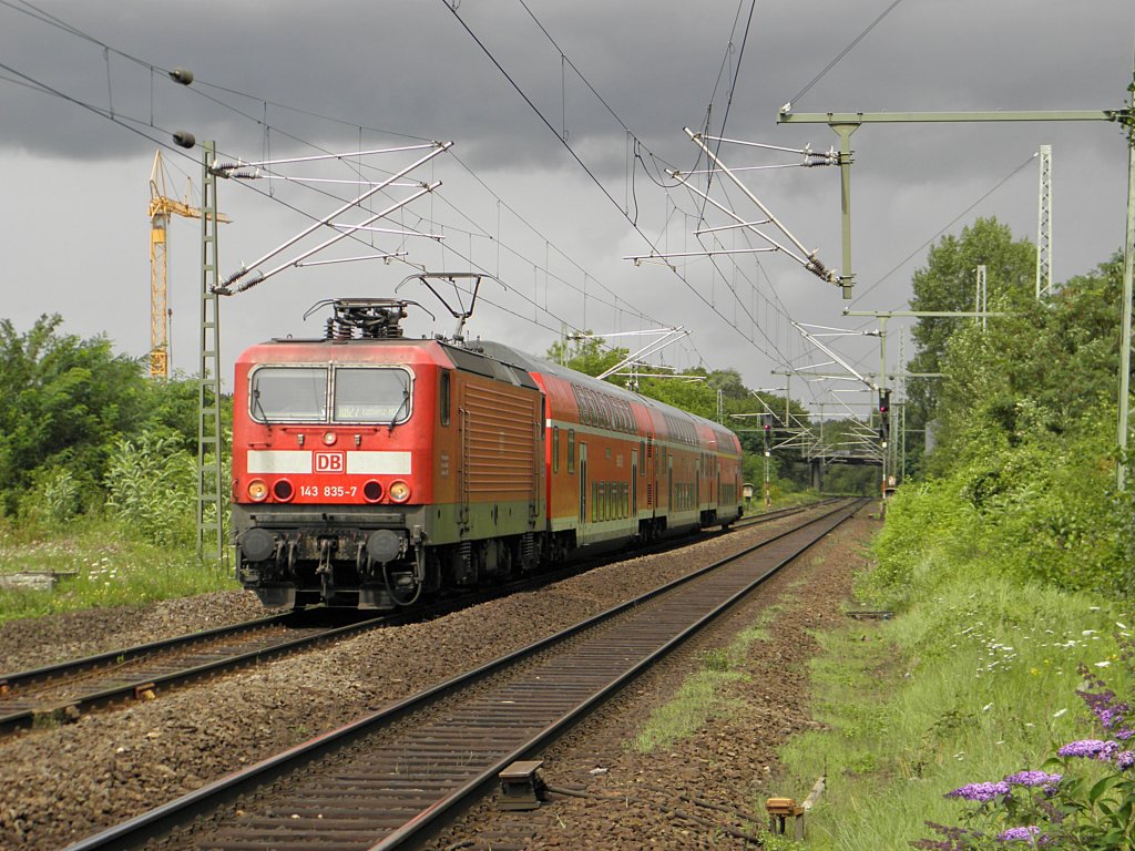 DB 143 835-7 in Bonn-Oberkassel am 8.8.2011