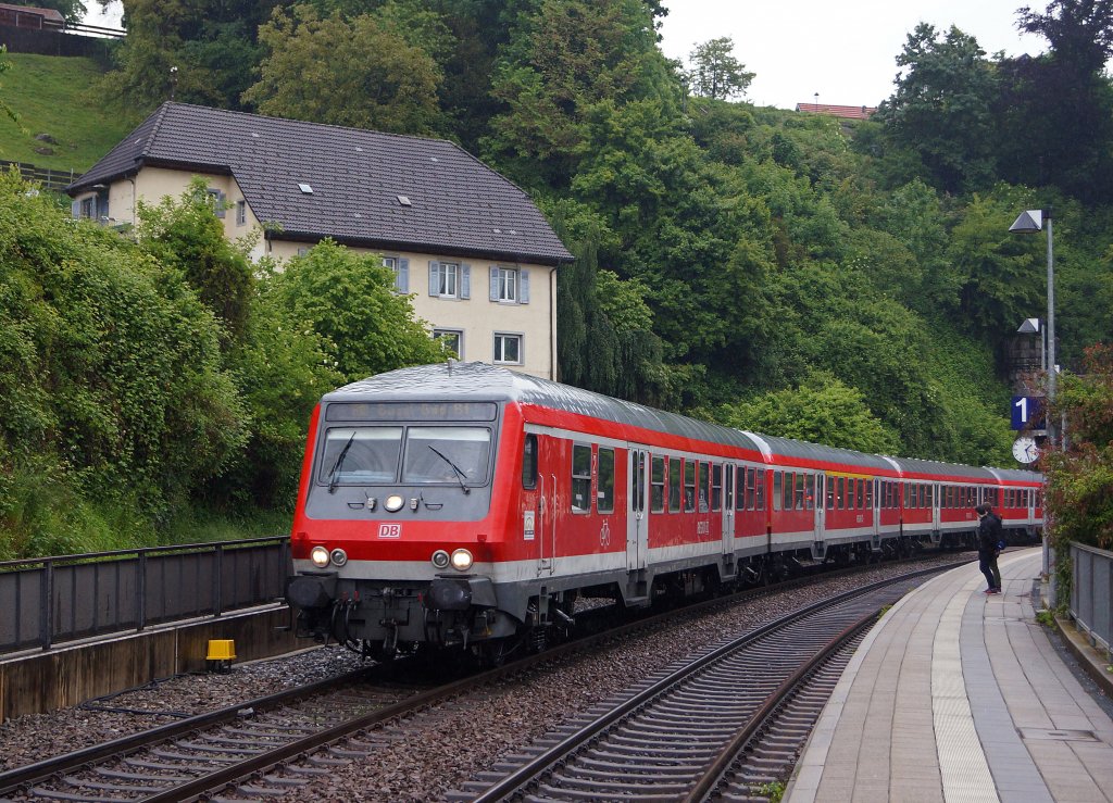 DB/Hochrheinbahn: RB 26682 anlsslich der Zugseinfahrt in Laufenburg/Baden am 31. Mai 2013.
Foto: Walter Ruetsch