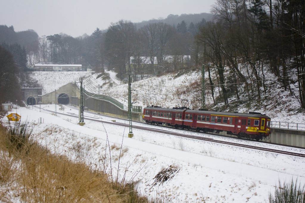 Der AM62 153 am 21.01.2013 am Aachener Buschtunnel.