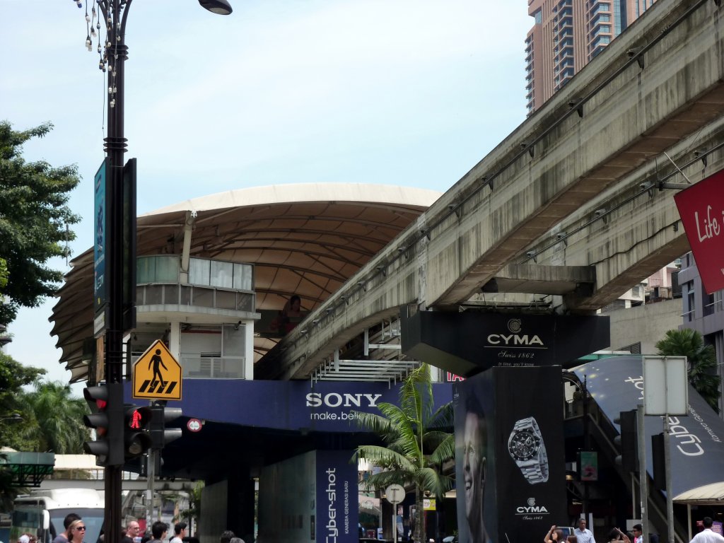 Die Monorail Station Bukit Bintang am 18.04.2011.