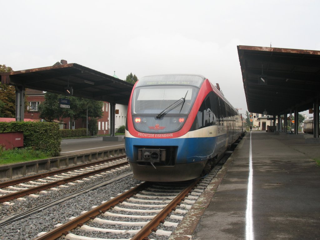 Die Prignitzer Eisenbahn nach Dortmund im Bahnhof von Coesfeld 24.09.2010