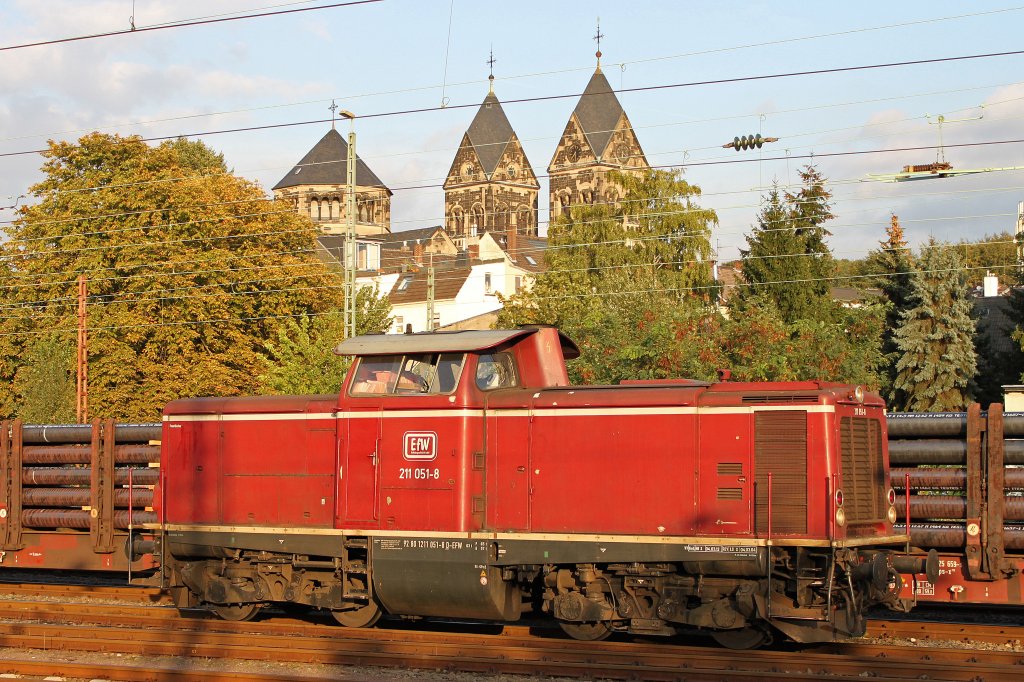 EFW 211 051 rangiert am 22.9.11 in Dsseldorf-Rath