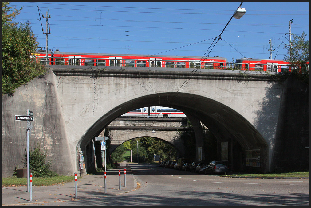Für Stuttgart 21 werden sie fallen - 

Bahnbrücken für die S-Bahn, Gäubahn und Westbahn beim Stuttgarter Rosensteinpark. 

09.10.2010 (M)