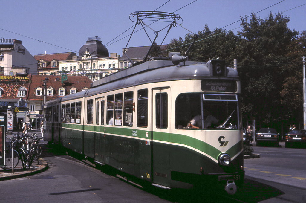 Graz Tw 551, Jakominiplatz, 23.08.1993.