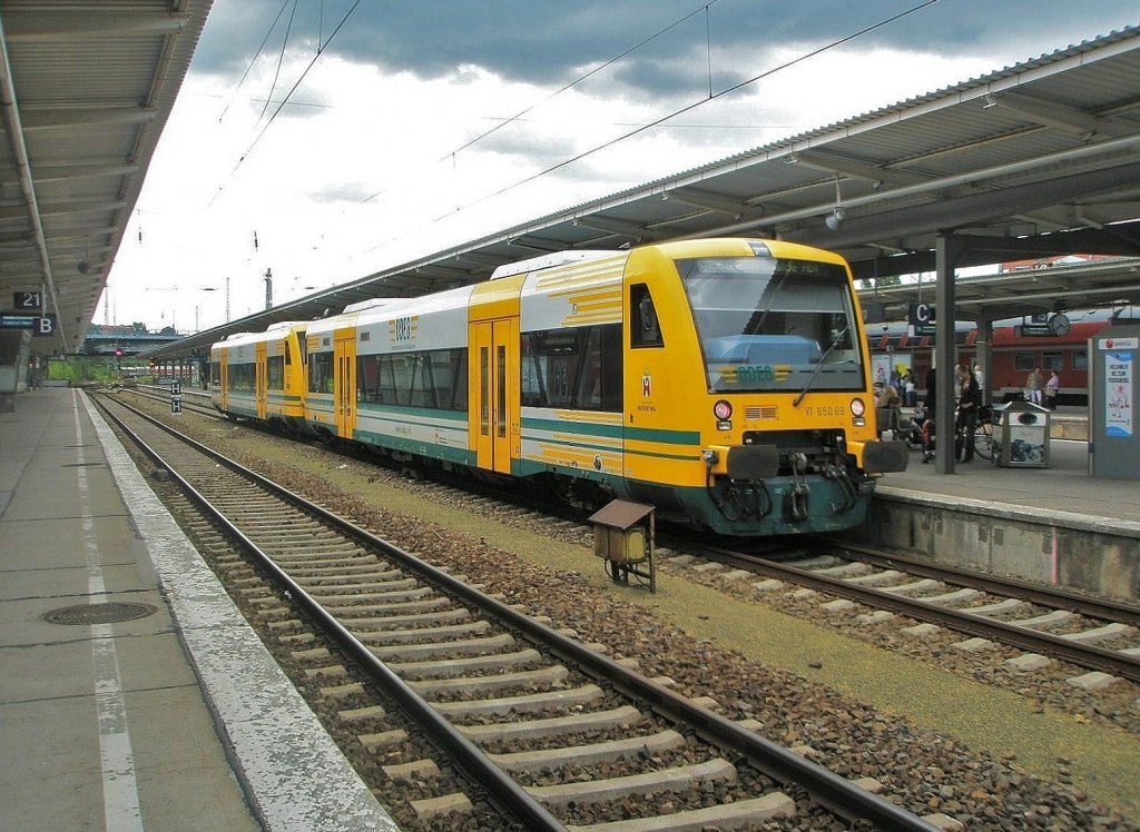 Hier VT650.68 und VT650.80 als ein OE60 von Berlin Lichtenberg nach Eberswalde Hbf., dieser Triebzug stand am 18.6.2011 in Berlin Lichtenberg.
