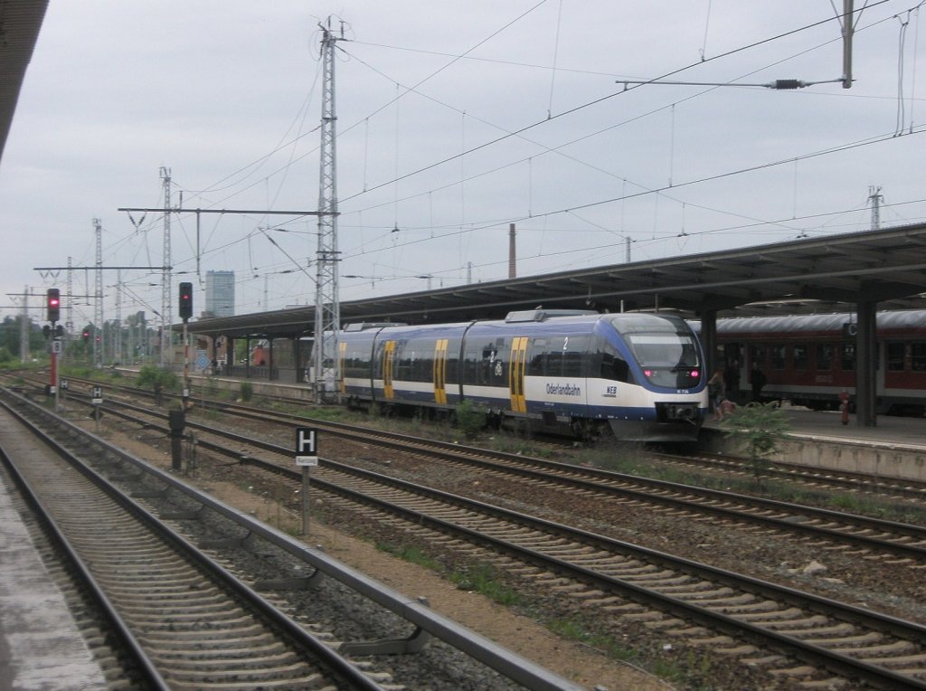 Hier VT738 der NEB als NE26 von Berlin Lichtenberg nach Kostrzyn, dieser Triebzug stand am 12.6.2010 in Berlin Lichtenberg.