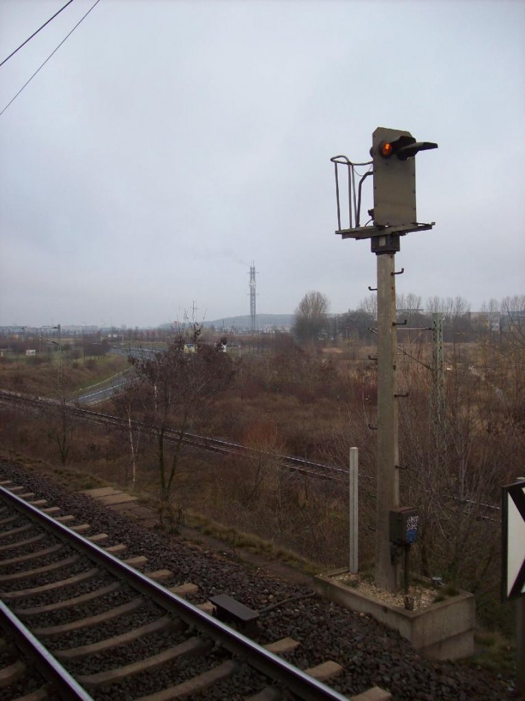 Hl-Vorsignal bei der Leipziger Messe 12.12.2009