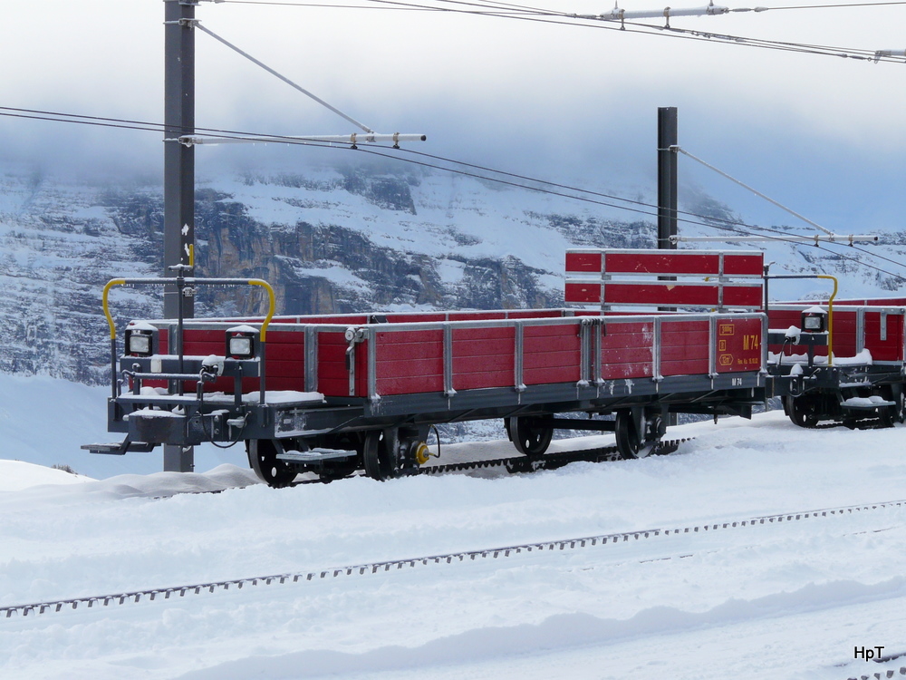 JB - Gterwagen M 74 auf der Kleinen Scheidegg am 25.02.2011