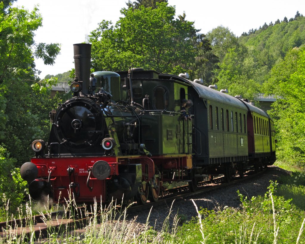 Lok  Waldbrl  am 29.5.2011 auf der Wiehltalbahn.
