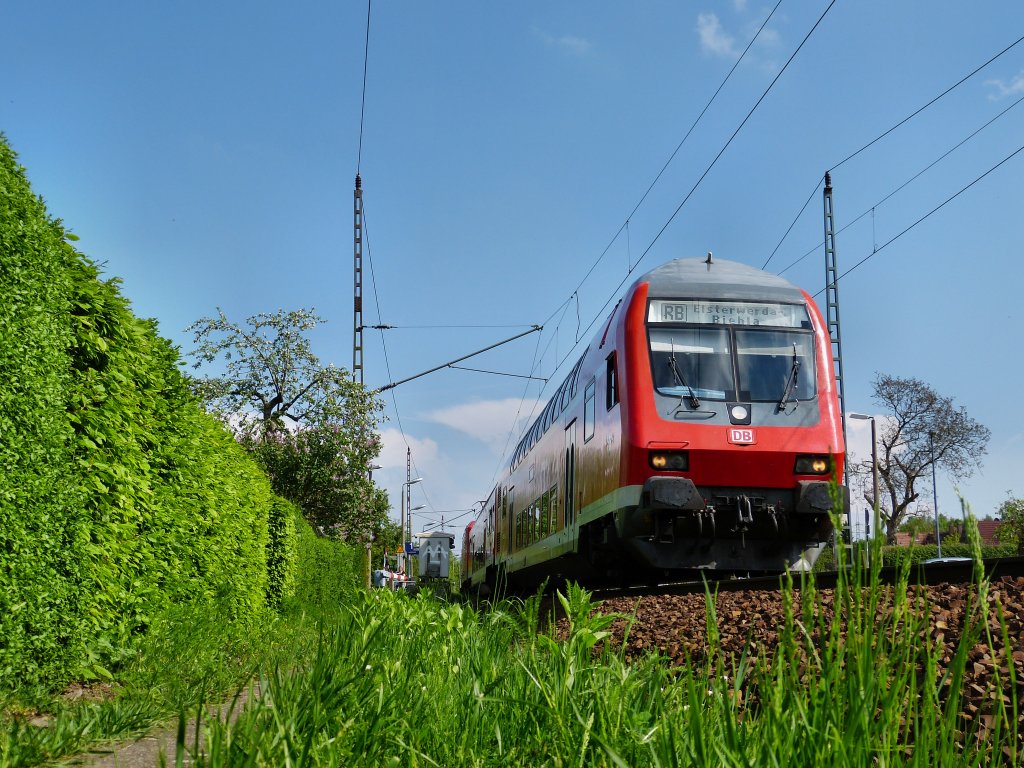 RB nach Elsterwerda durchfhrt am Frhlingshaften 8.5.13 Dresden Stetzsch.