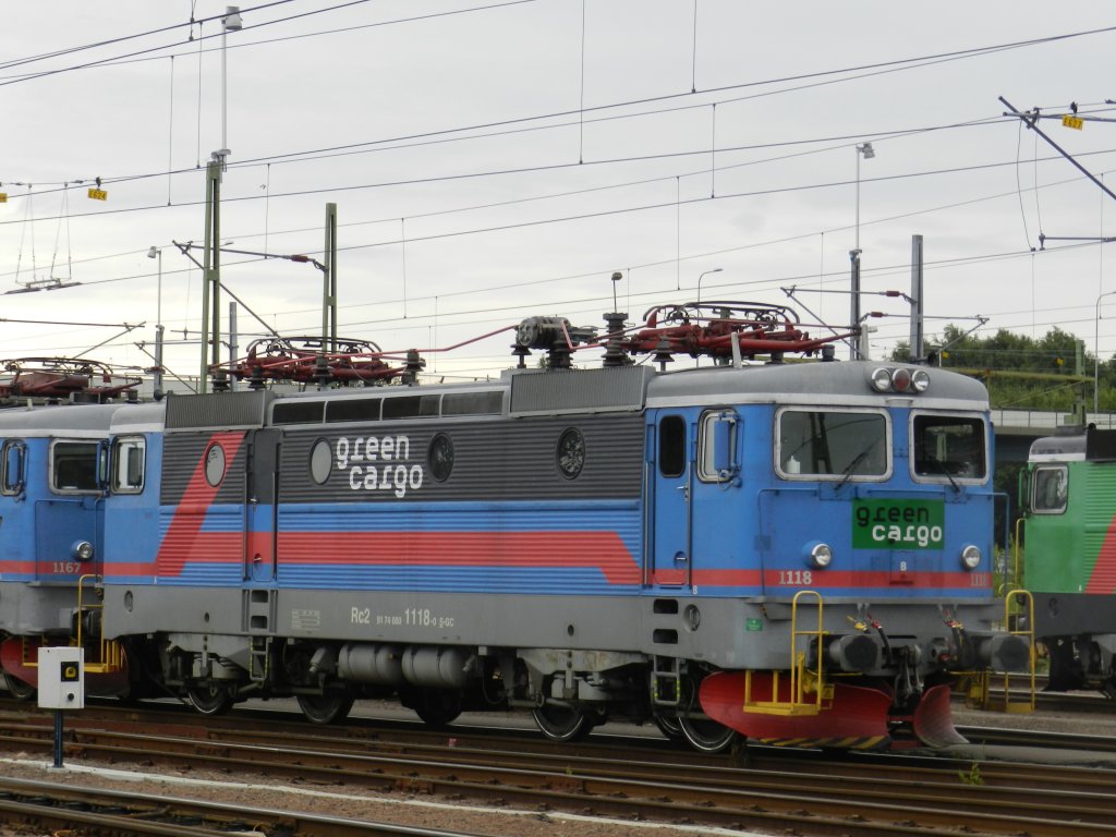 Rc2 1118 in alter Lackierung am 14.07.2012 bei green cargo in Gteborg.