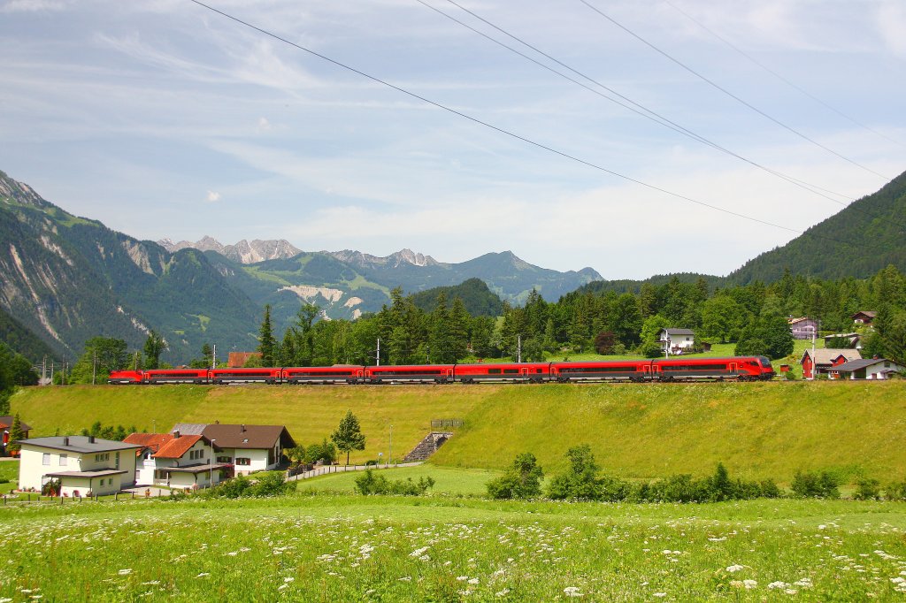 RilJet auf der Arlbergbahn bei Braz - 28/06/2012