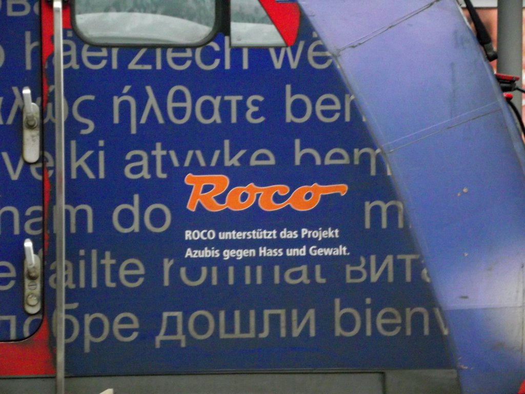 Roco Werbung von 101 101-4 am 03.03.13 in Frankfurt am Main Hbf 