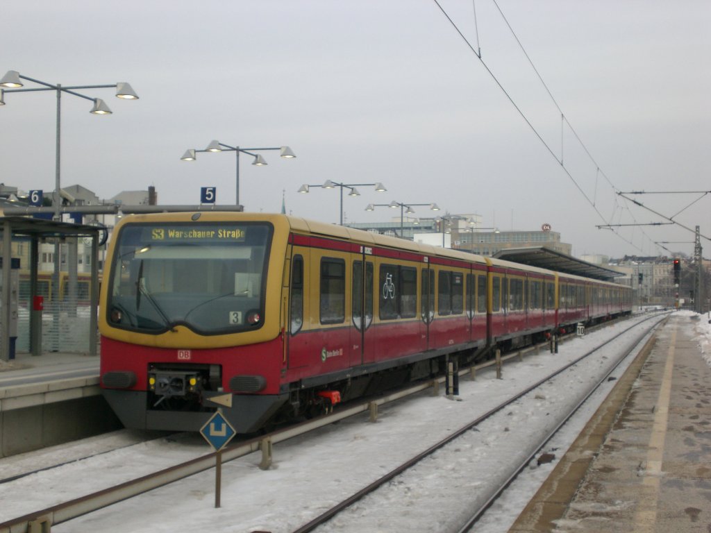 The S-Bahn line 3 after street in the Warsaw train