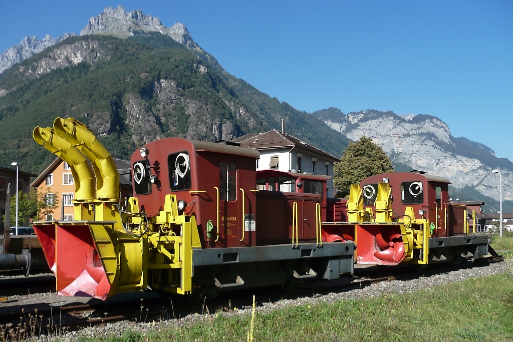 Schneefrse XTm 104 im Depot Erstfeld, 1.10.2011 